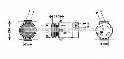 AVA QUALITY COOLING olk273 -  Компрессор, кондиционер